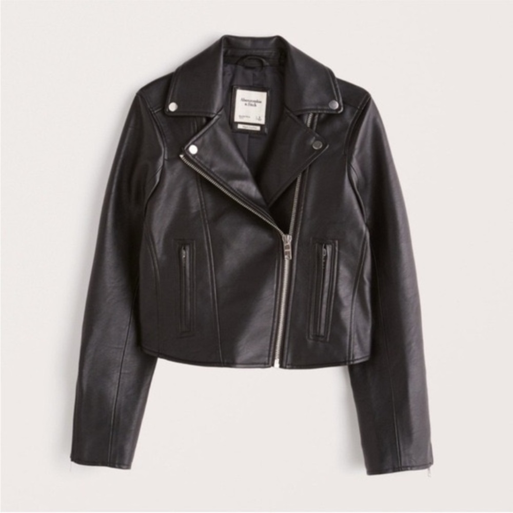 Abercrombie & Fitch Classic Vegan Leather Jacket